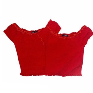 brandy melville charlene top in red